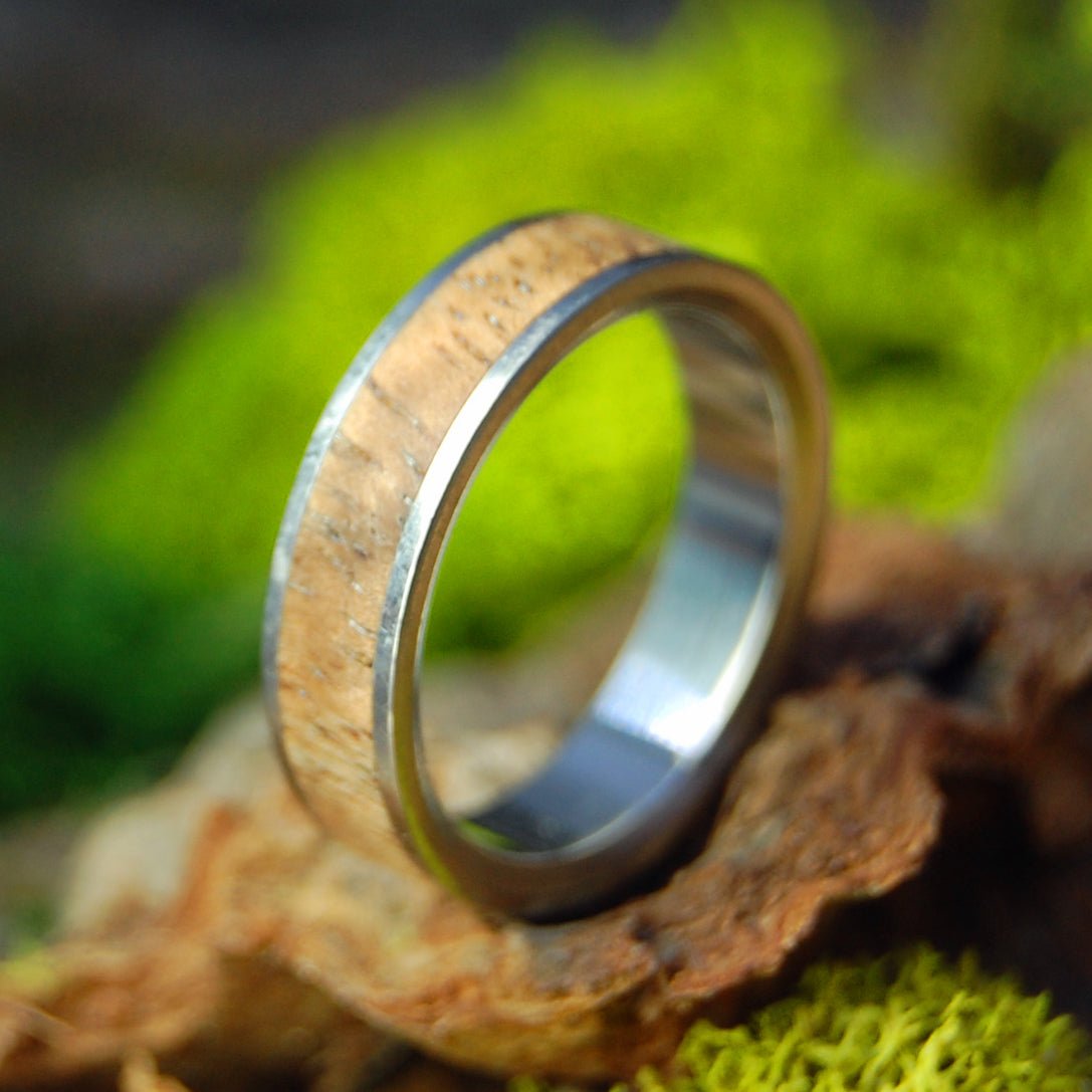 Flat Hidden Forest| Size 6.25 At 5mm | Unique Wedding Band | On Sale - Minter and Richter Designs
