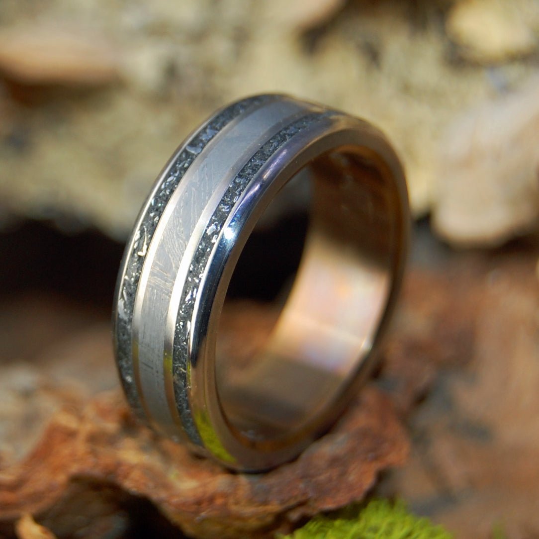 Ford Truck F250 Car Parts And Meteorite | Men's Car Engine Parts, Meteorite & Titanium Wedding Ring - Minter and Richter Designs