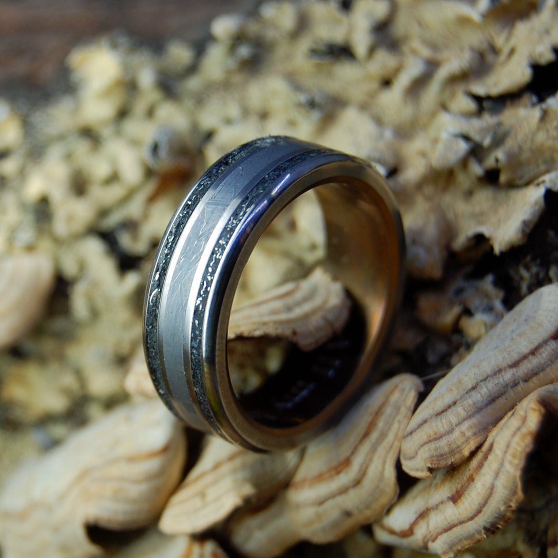 Ford Truck F250 Car Parts And Meteorite | Men's Car Engine Parts, Meteorite & Titanium Wedding Ring - Minter and Richter Designs