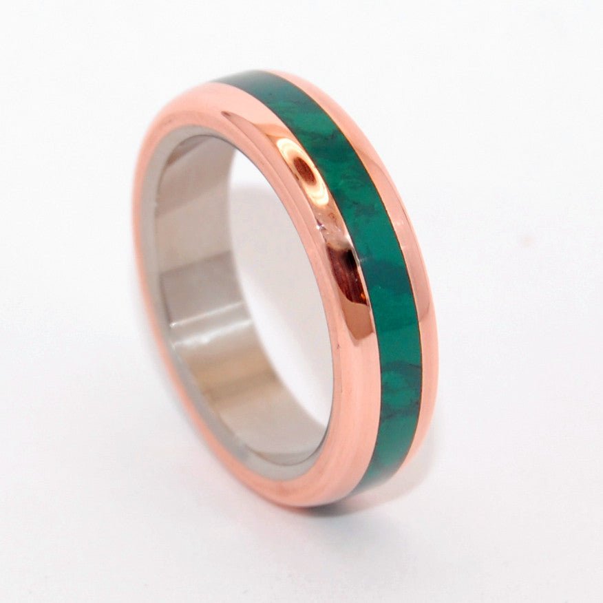 Fun Little Secret | Men's Jade Stone & Titanium Wedding Ring - Minter and Richter Designs