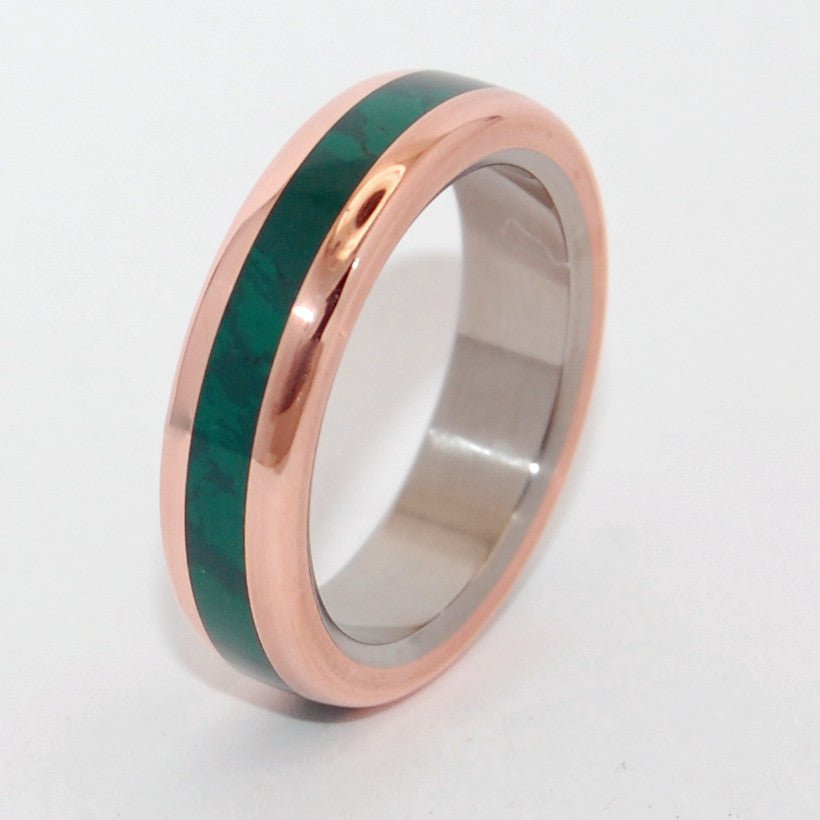 Fun Little Secret | Men's Jade Stone & Titanium Wedding Ring - Minter and Richter Designs