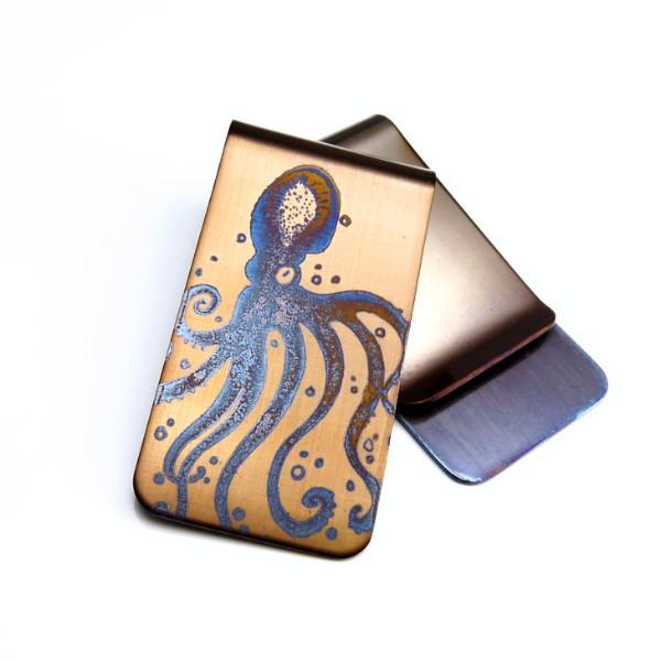 Gold Octopus Money Clip - Minter and Richter Designs