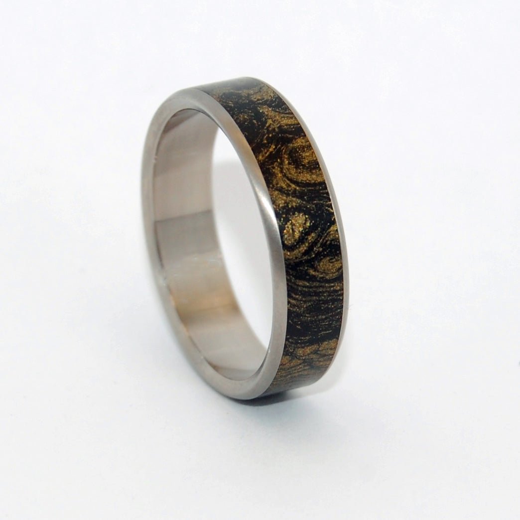 Golden Heart | Men's Mokume Gane Wedding Ring - Minter and Richter Designs