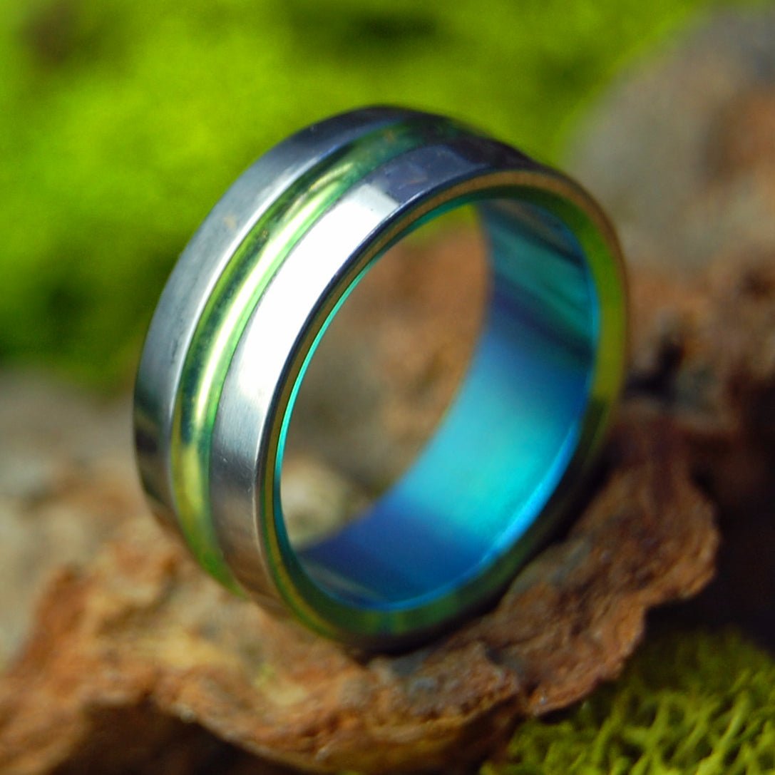 Green Signature | Size 3.75 At 6.4mm | Titanium Wedding Ring | On Sale - Minter and Richter Designs
