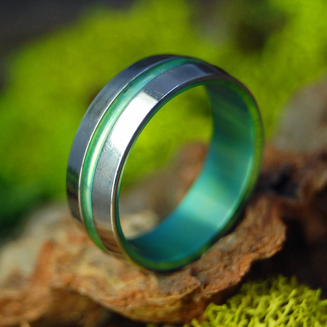 Green Signature | Size 6.25 At 6.4mm | Titanium Wedding Ring | On Sale - Minter and Richter Designs