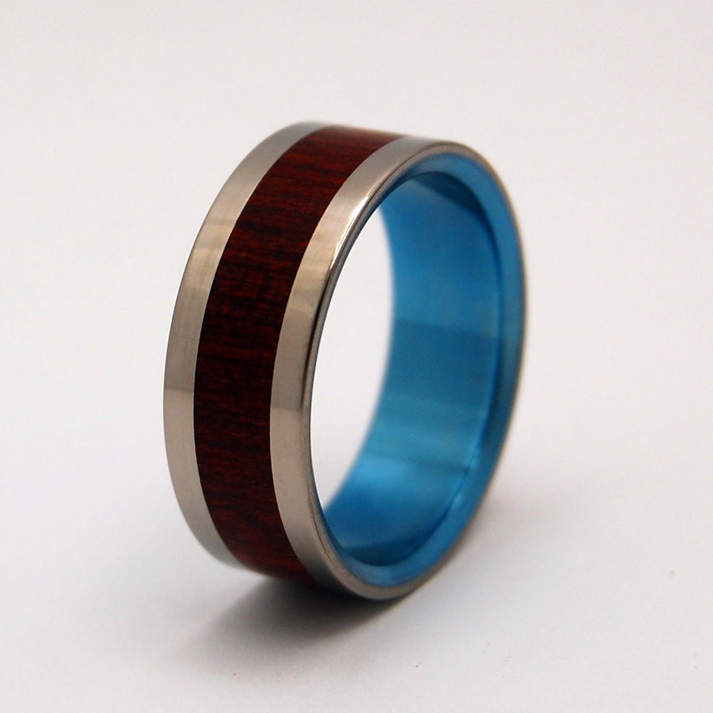 Grooms For Life | Men's Cocobolo Wood & Titanium Wedding Ring - Minter and Richter Designs
