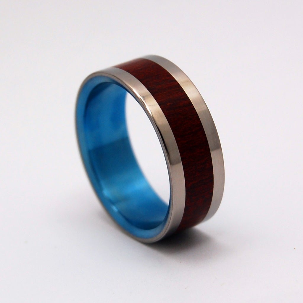 Grooms For Life | Men's Cocobolo Wood & Titanium Wedding Ring - Minter and Richter Designs