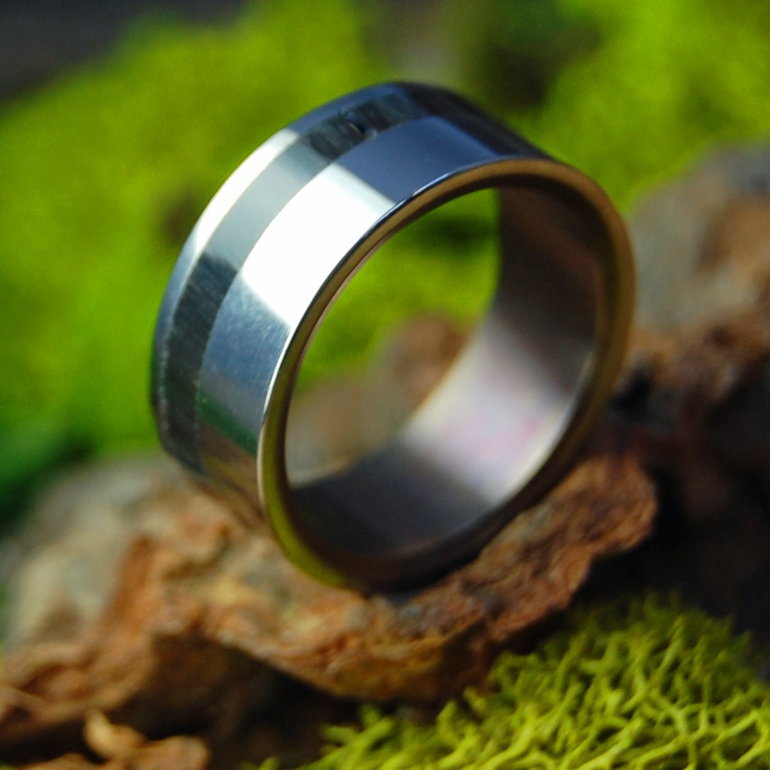 Heathcliff | Size 6.75 At 6.4mm | Water Buffalo Horn | Unique Wedding Band | On Sale - Minter and Richter Designs