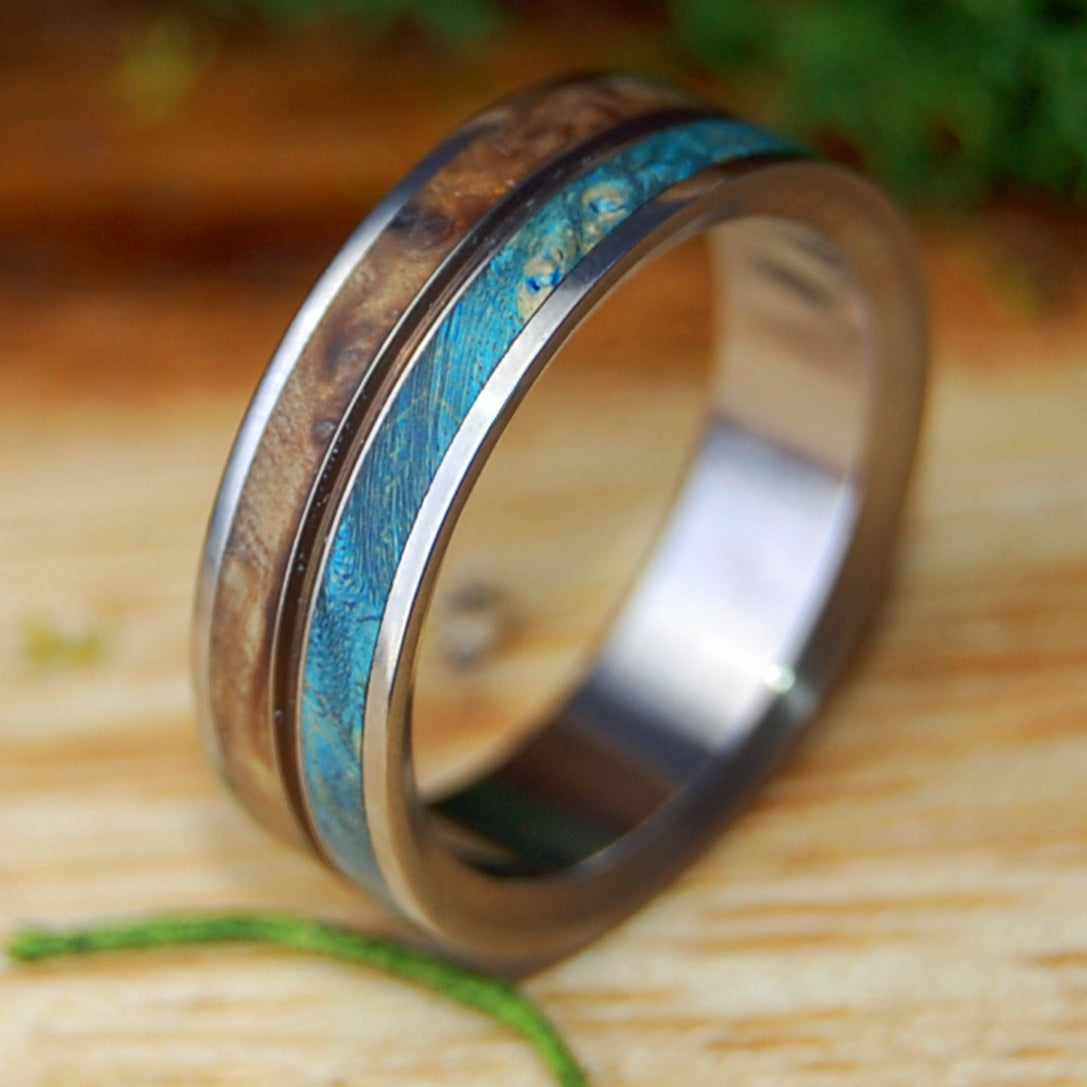 HEAVEN ON EARTH | Men's Wood & Titanium Wedding Ring