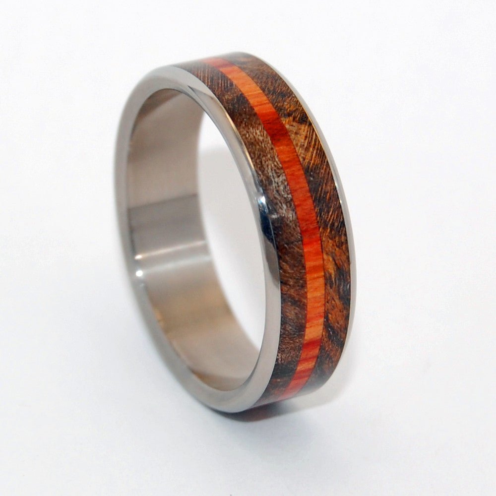 How Quickly | Men's Maple Wood & Titanium Wedding Ring - Minter and Richter Designs