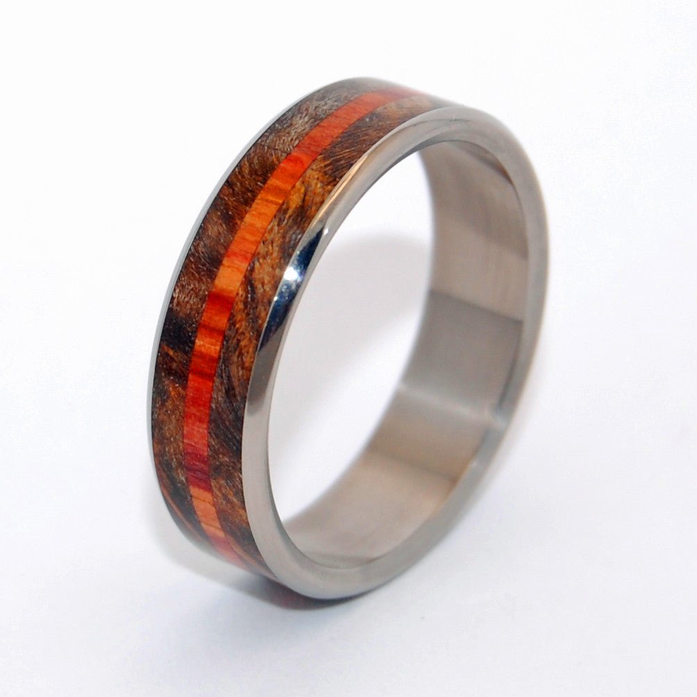 How Quickly | Men's Maple Wood & Titanium Wedding Ring - Minter and Richter Designs