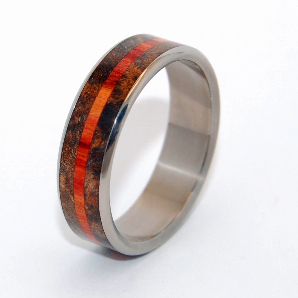 How Quickly | Men's Maple Wood & Titanium Wedding Ring - Minter and Richter Designs