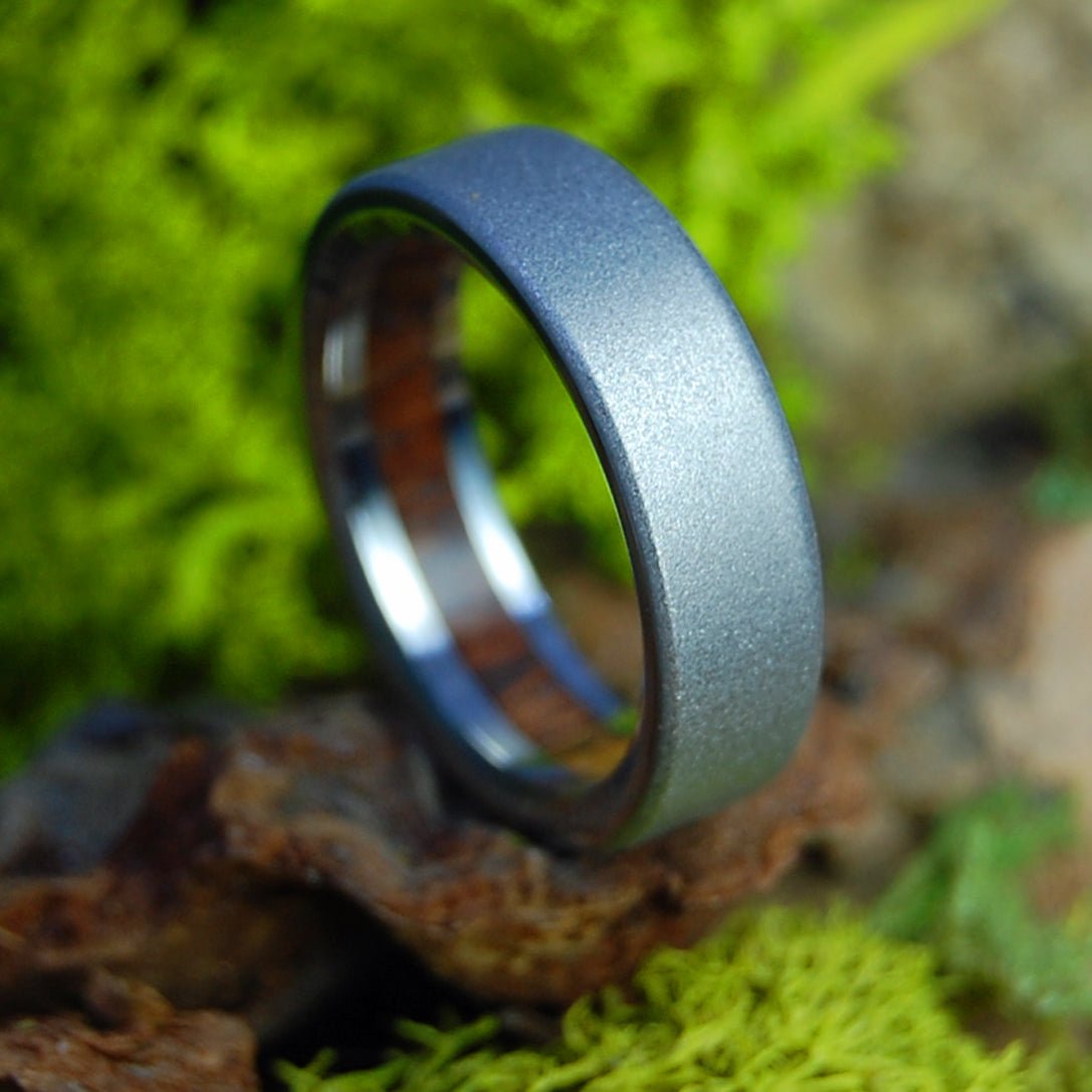 Humble Blasted Koa | Men's Koa Wood & Titanium Wedding Ring - Minter and Richter Designs