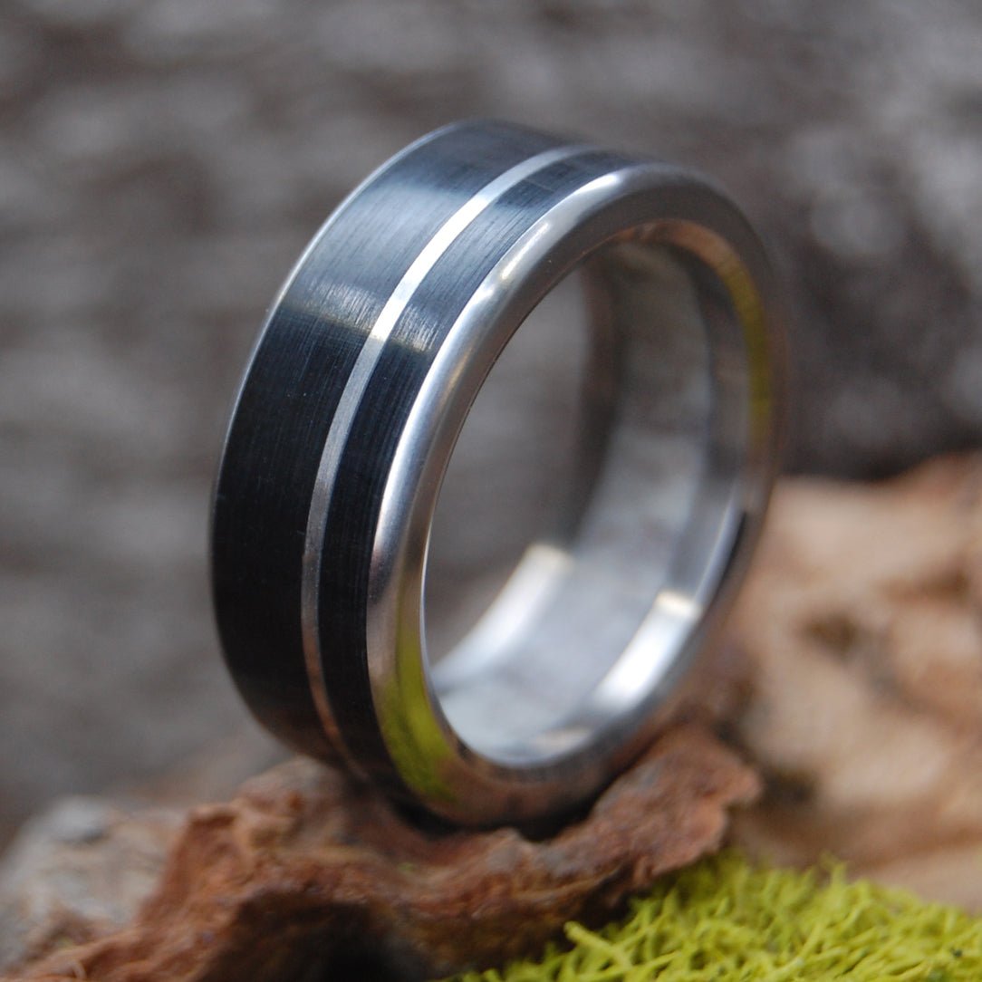 Humble Man Of The Land | Men's Moose Antler, American Bison Horn & Titanium Wedding Ring - Minter and Richter Designs