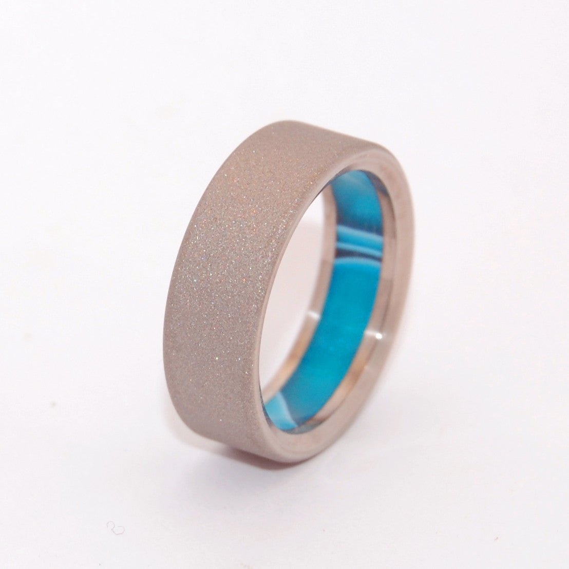 Humble Time Travel | Men's Aquatic Resin & Titanium Wedding Ring - Minter and Richter Designs