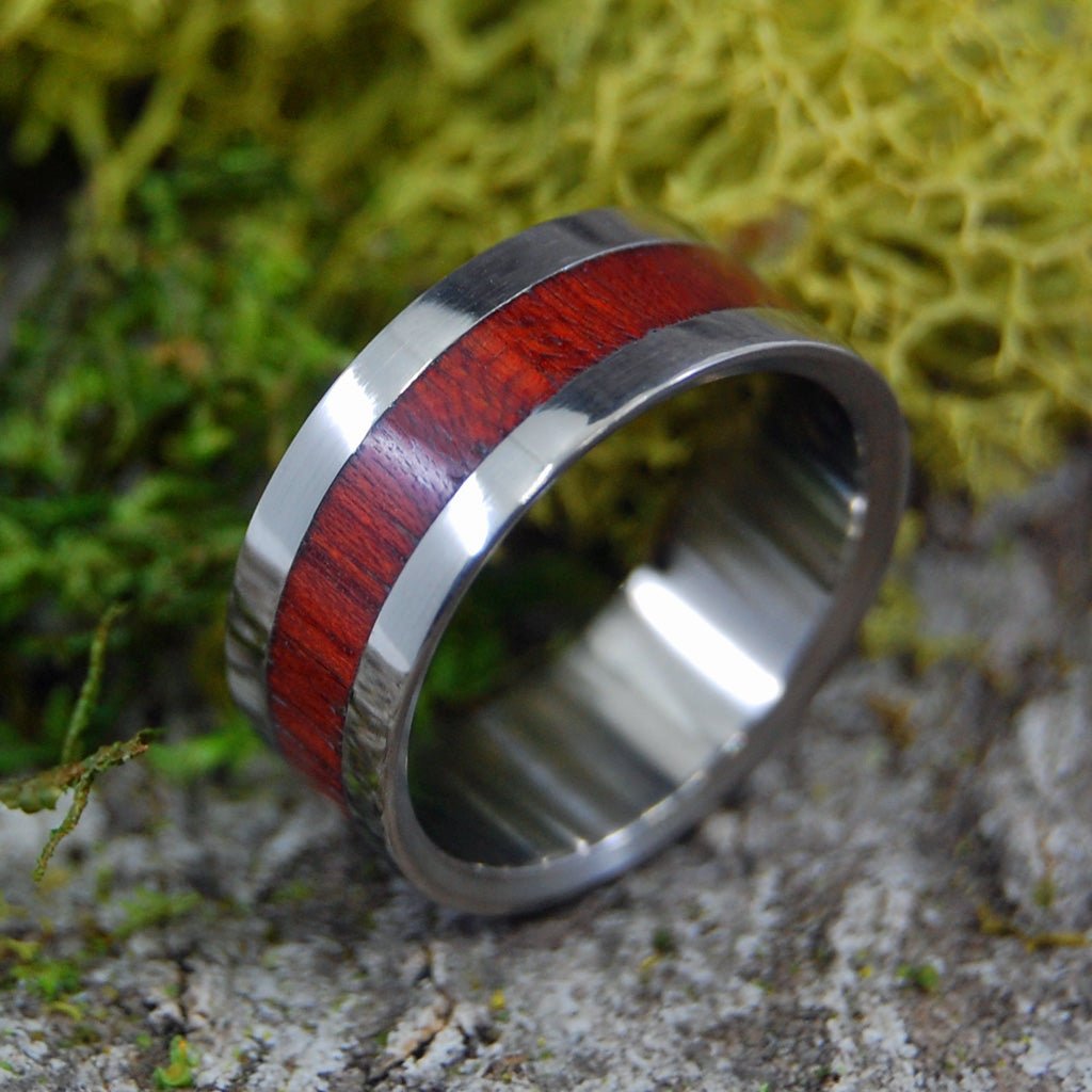 I Do | Size 8.75 At 7.9mm | Bloodwood | Unique Wedding Band | On Sale - Minter and Richter Designs