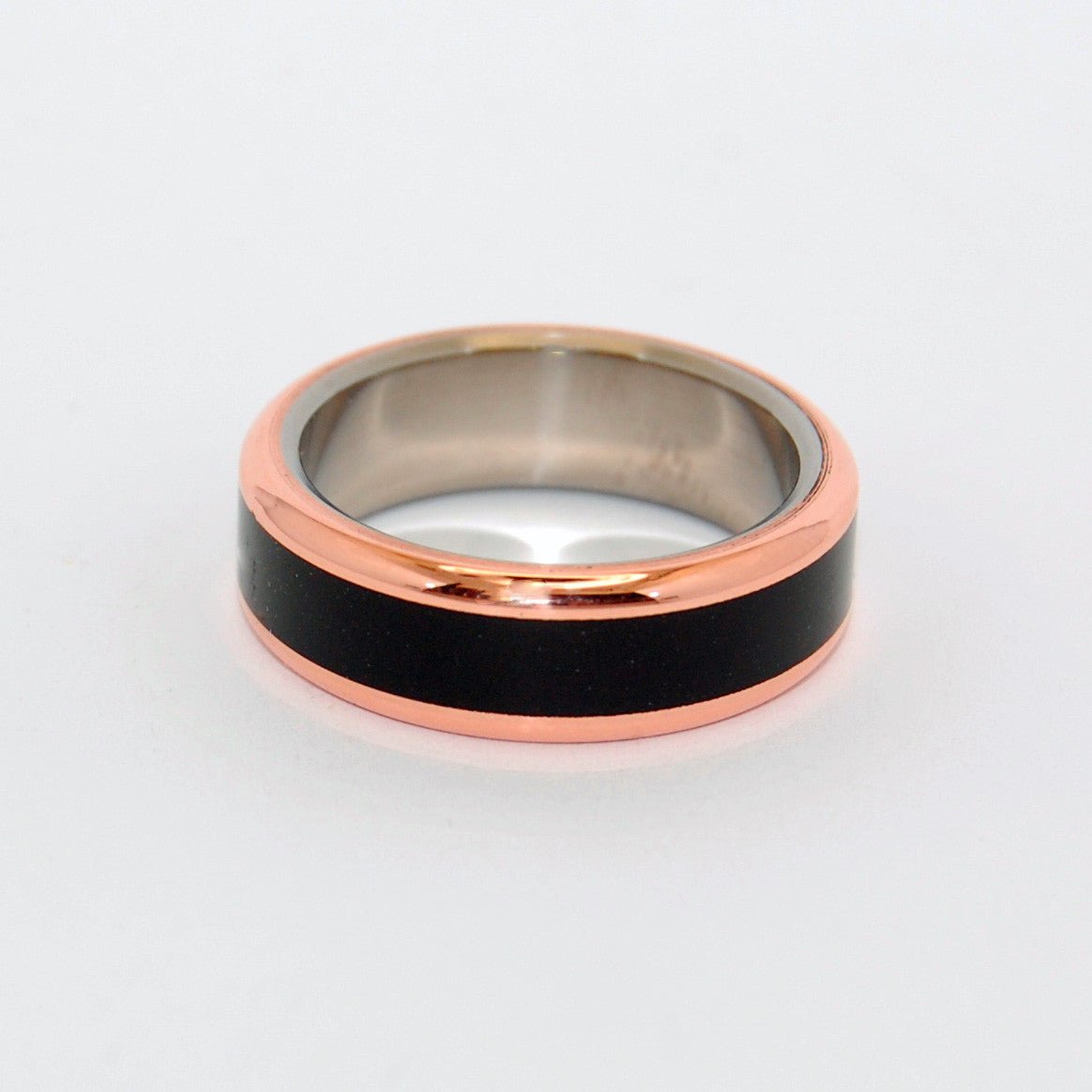 In His Clearness | Men's Onyx & Titanium Wedding Ring - Minter and Richter Designs