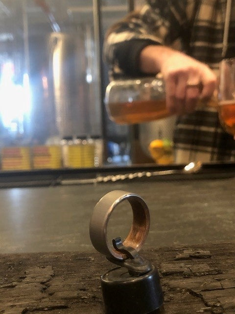 KORE II | Men's California Buckeye Wood & Titanium Wedding Ring