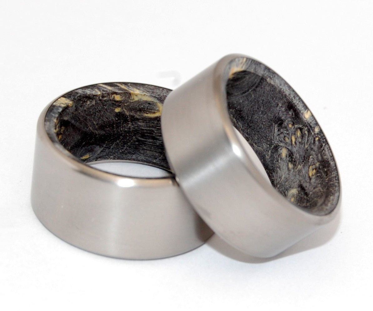 Kore | Black Box Elder Wood - Wooden Wedding Rings - Minter and Richter Designs