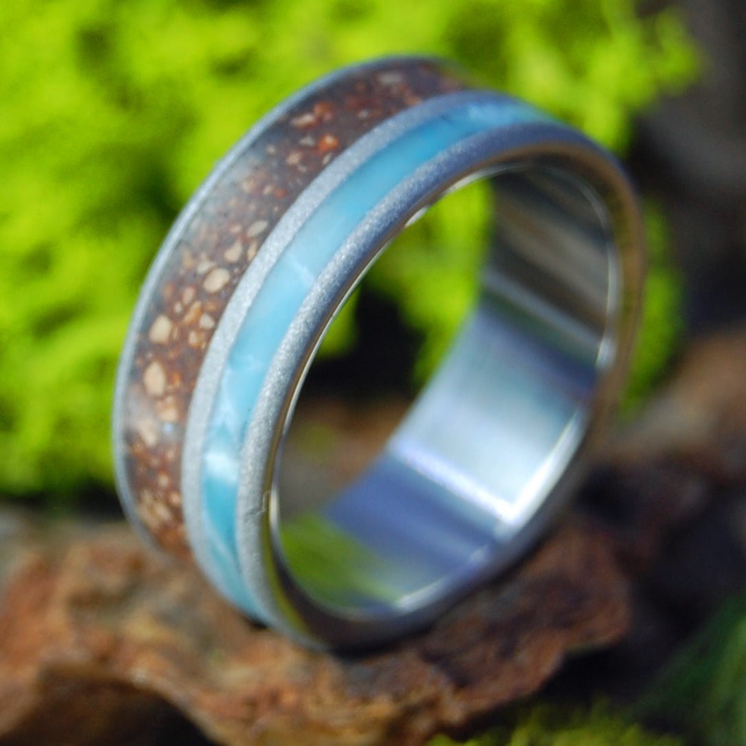 Larimar Fenway | Men's Baseball Pitcher Mound DirtFenway Original Brick & Titanium Wedding Ring - Minter and Richter Designs