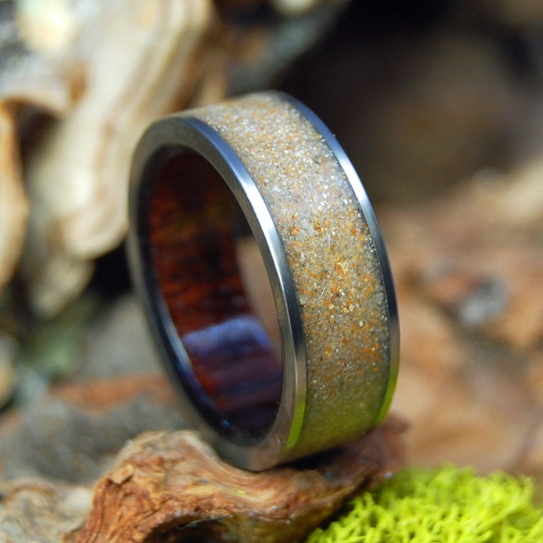 Les Braves Dday | Men's Omaha Beach Sand, Normandy France & Titanium Military Memorial Wedding Ring - Minter and Richter Designs
