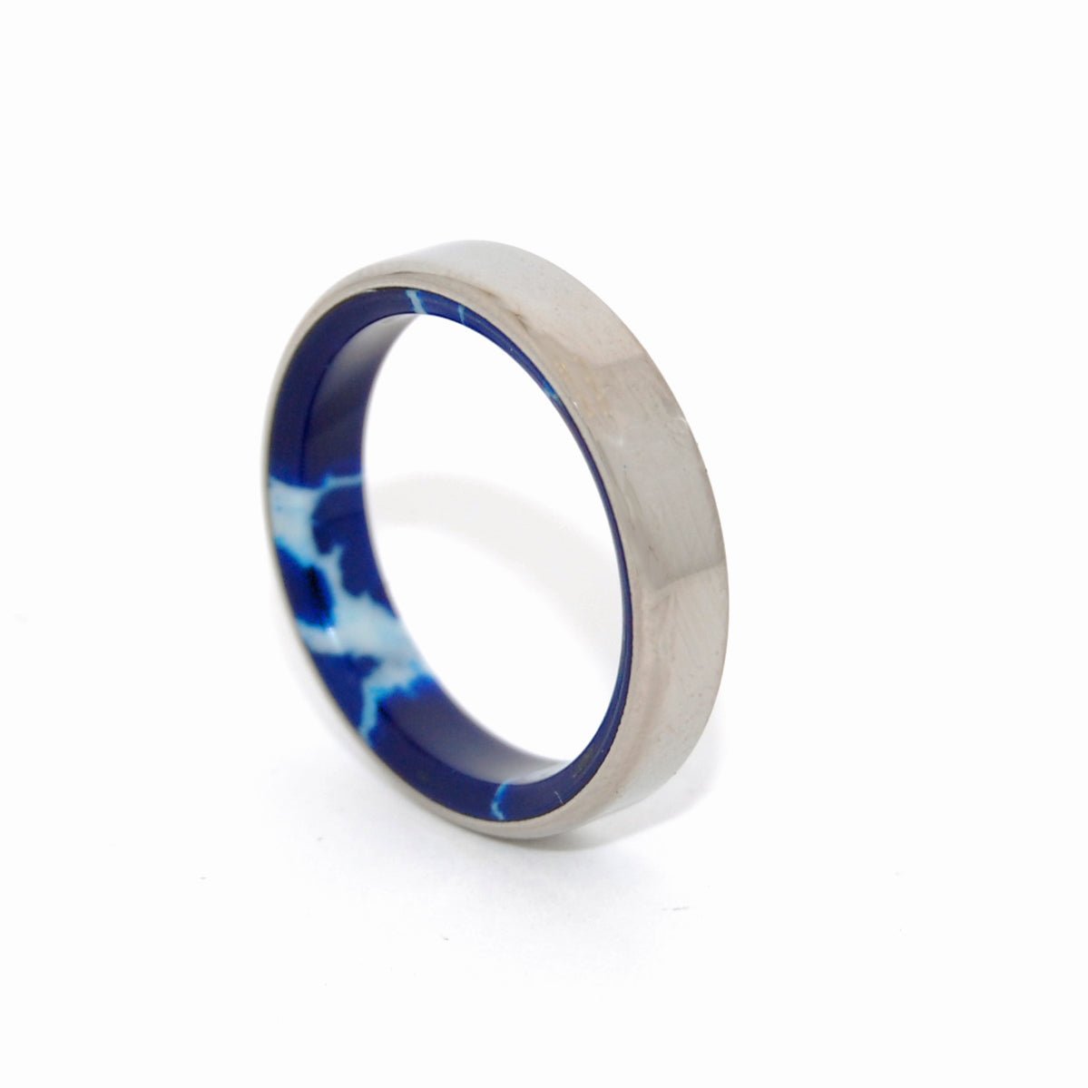 Looking At World | Men's Cobalt Stone & Titanium Wedding Ring - Minter and Richter Designs