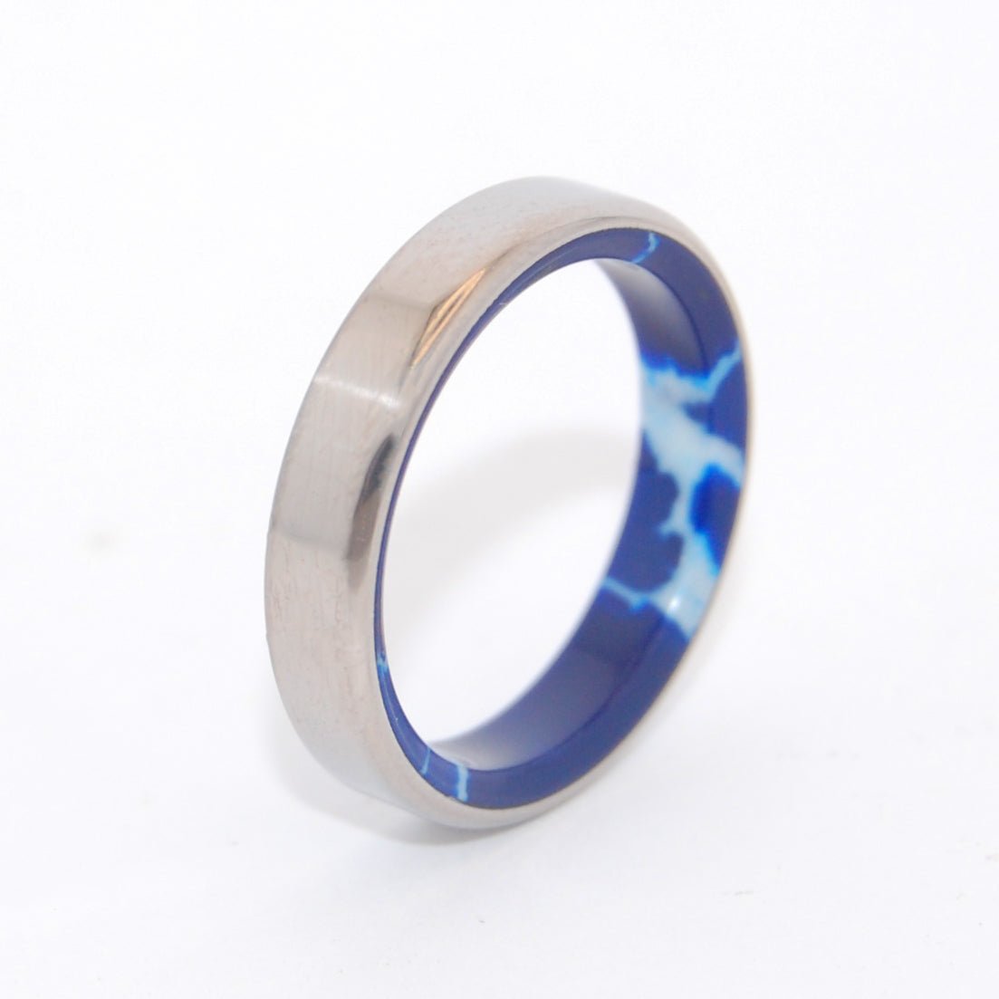 Looking At World | Men's Cobalt Stone & Titanium Wedding Ring - Minter and Richter Designs