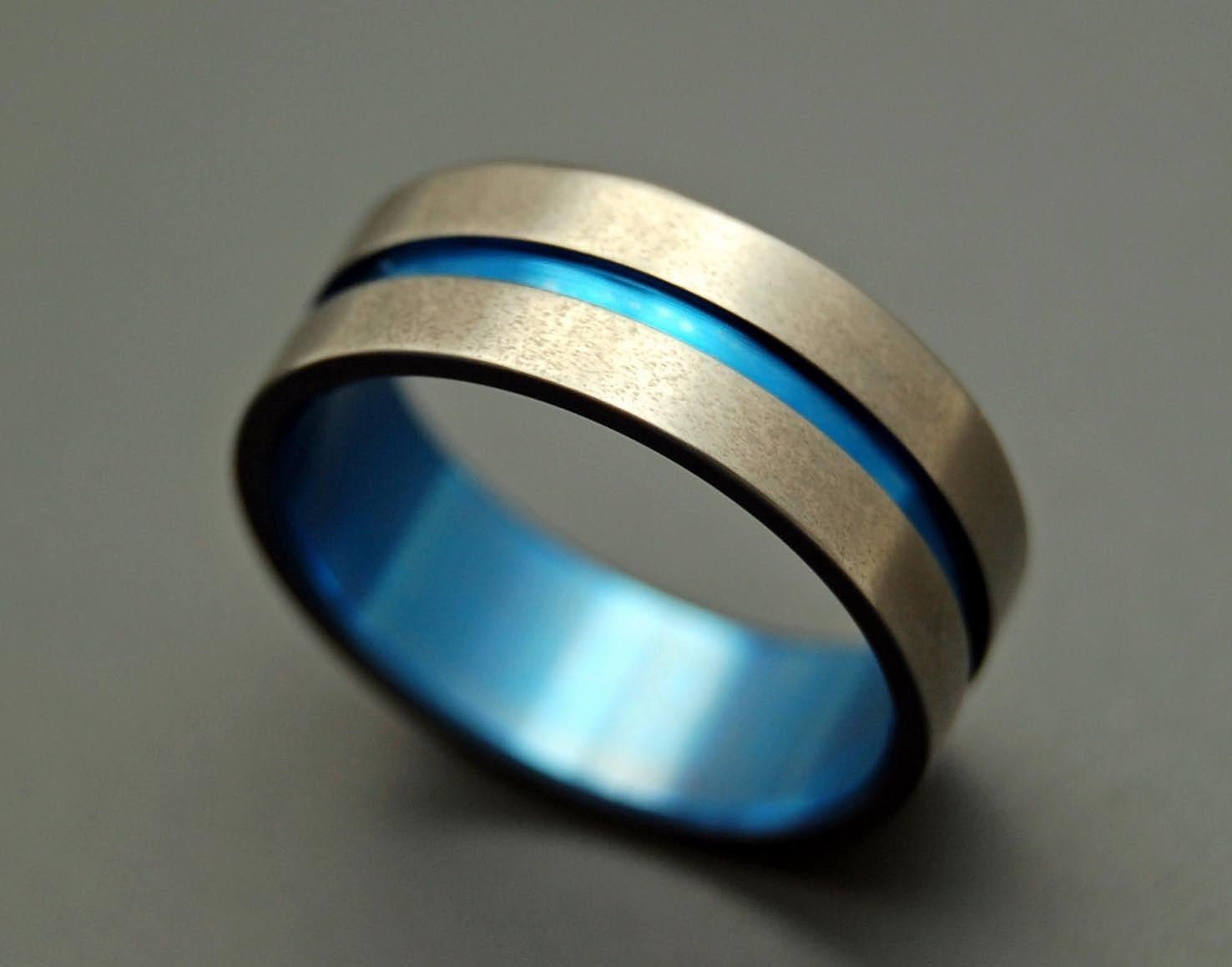 Lord Henry Blue | Men's Titanium Wedding Ring - Minter and Richter Designs