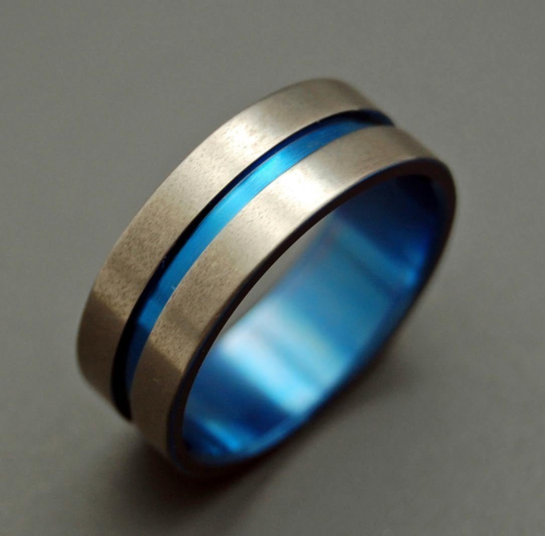 Lord Henry Blue | Men's Titanium Wedding Ring - Minter and Richter Designs