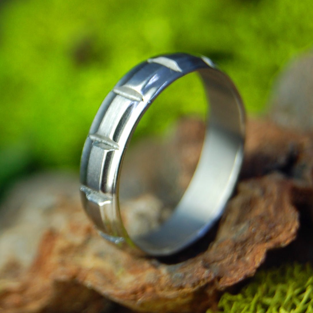 Man With a Plan | Size 5.25 At 4mm | Titanium Wedding Ring | On Sale - Minter and Richter Designs