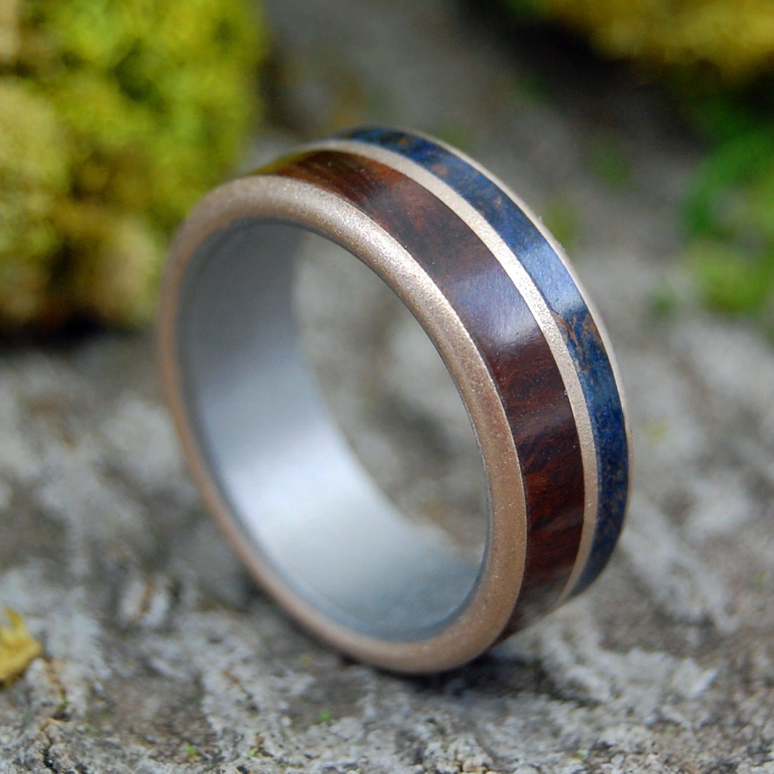 Manzanita Maple Bronze | Men's Manzanita Wood, Maple Wood, Bronze & Titanium Wedding Ring - Minter and Richter Designs