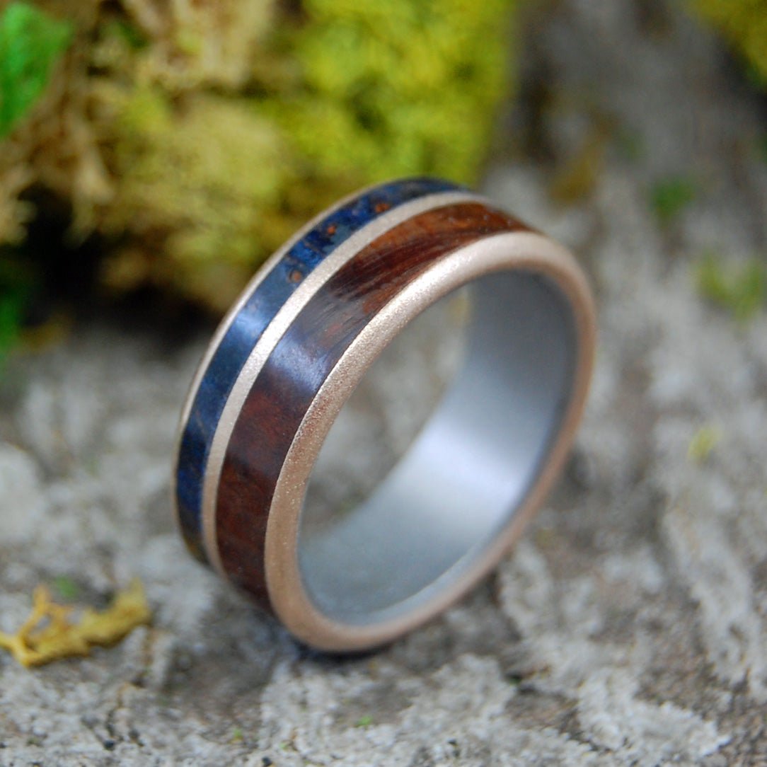 Manzanita Maple Bronze | Men's Manzanita Wood, Maple Wood, Bronze & Titanium Wedding Ring - Minter and Richter Designs