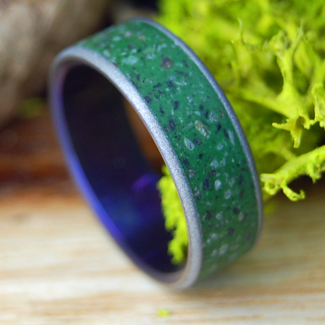 GRANDDADDY PURPLE | Marijuana, Rocks, and Beach Sand Wedding Ring