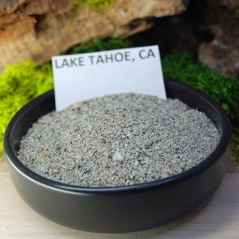 MIDWEST TO WEST | Men's Norman Oklahoma Dirt, Lake Tahoe Beach Sand, CA Redwood & Titanium Wedding Ring - Minter and Richter Designs