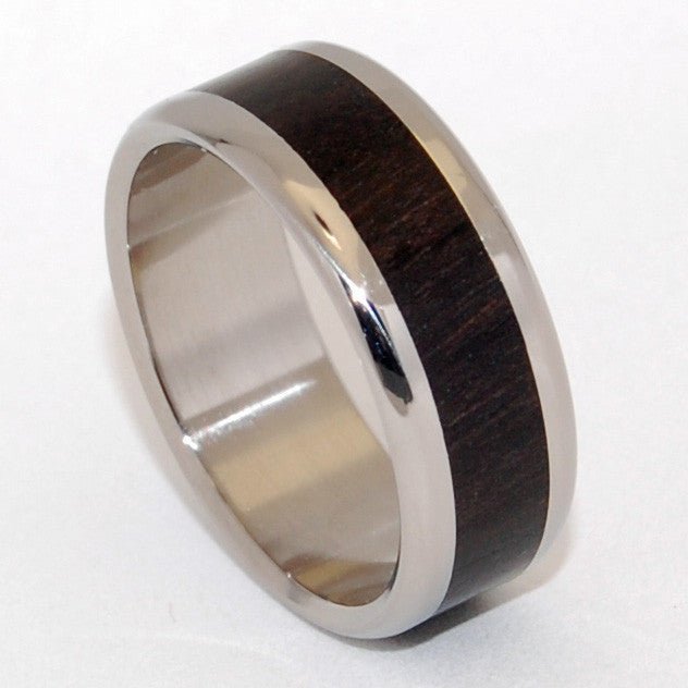 Moluccas Maccassar | Men's Ebony Wood & Titanium Wedding Ring - Minter and Richter Designs