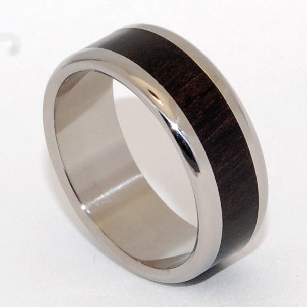 Moluccas Maccassar | Men's Ebony Wood & Titanium Wedding Ring - Minter and Richter Designs