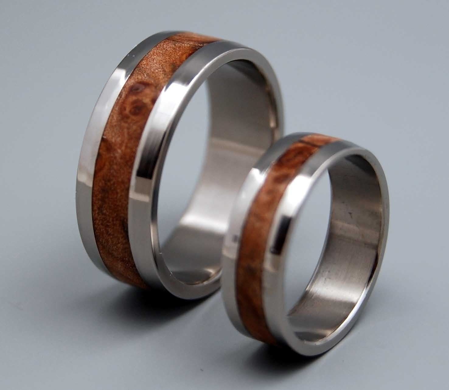 Montpelier | Maple Wood & Titanium - Unique Wedding Ring Sets - Minter and Richter Designs