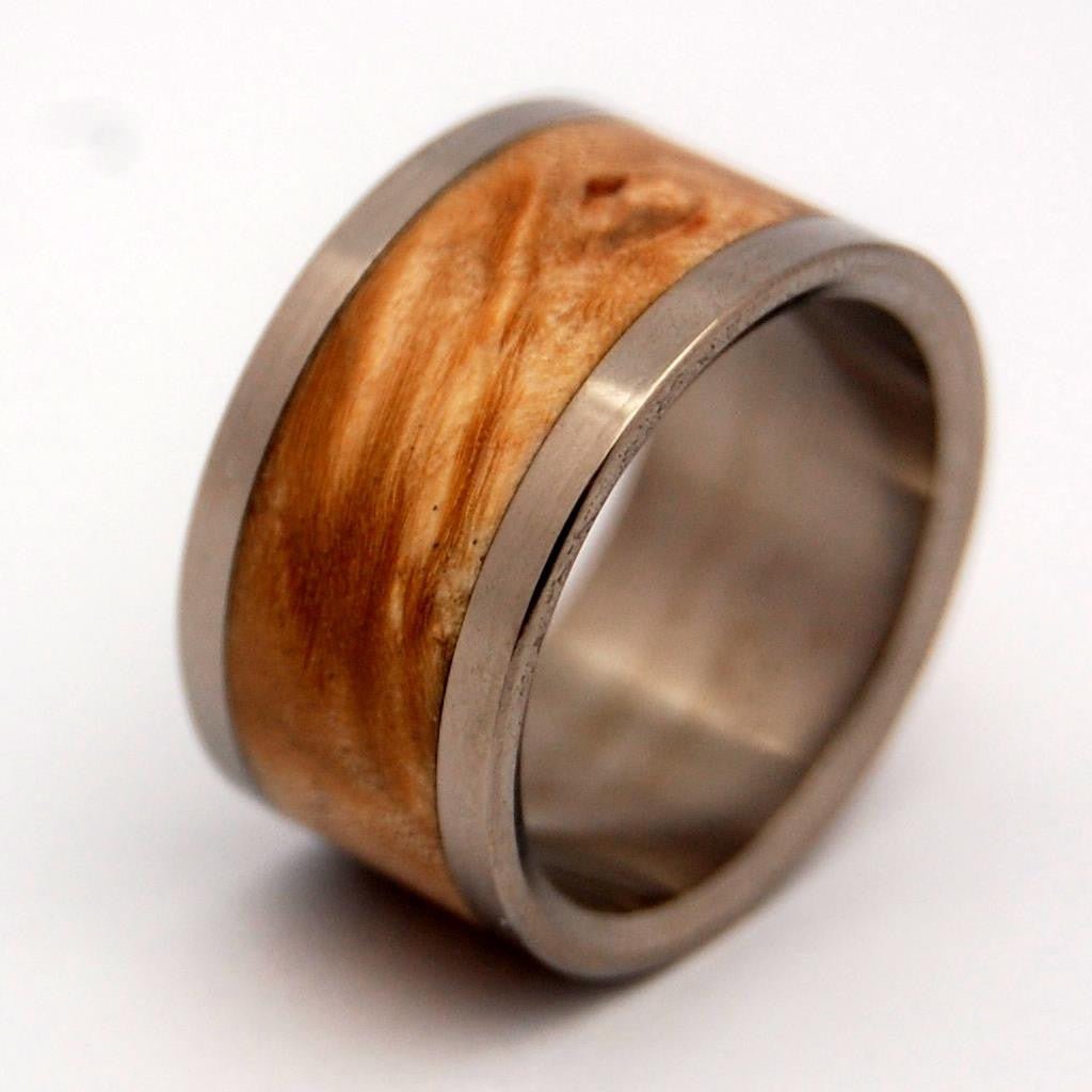 Moon | Men's Maple & Titanium Wedding Ring - Minter and Richter Designs