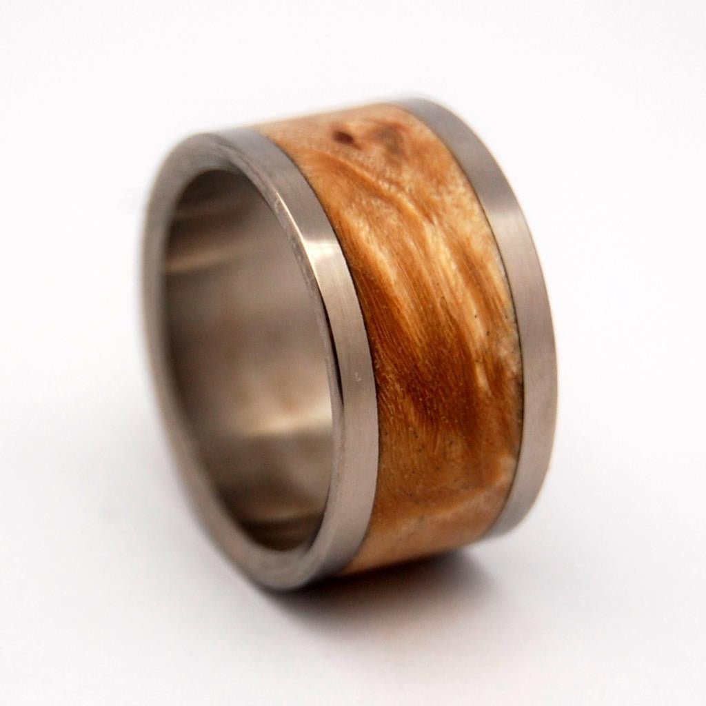 Moon | Men's Maple & Titanium Wedding Ring - Minter and Richter Designs