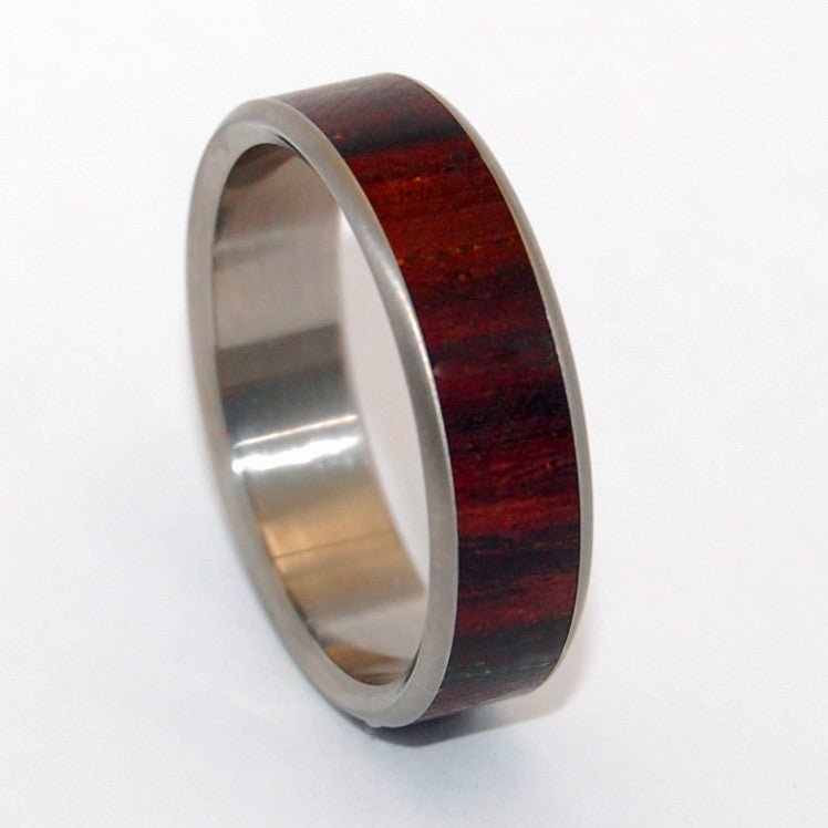 My Heart | Men's Cocobolo Wood & Titanium Wedding Ring - Minter and Richter Designs