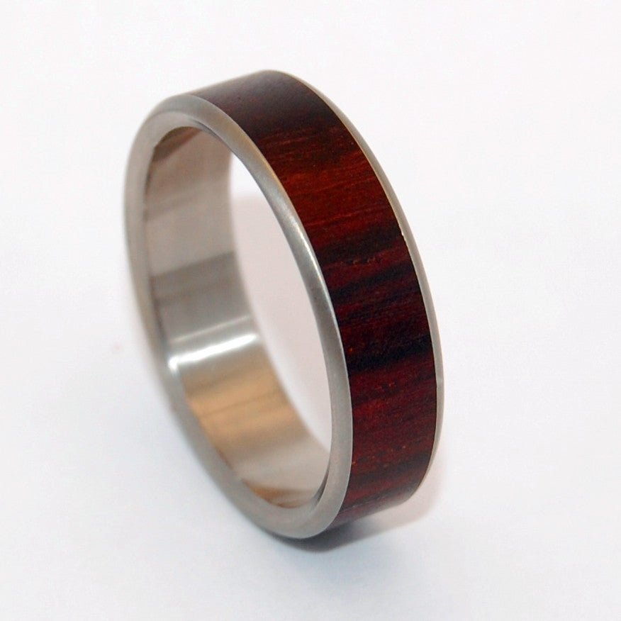 My Heart | Men's Cocobolo Wood & Titanium Wedding Ring - Minter and Richter Designs