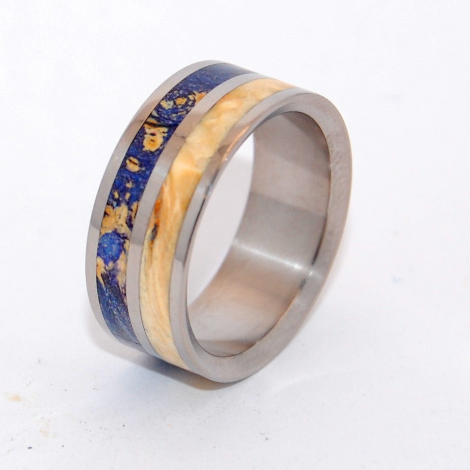 My Twin Heart | Men's Box Elder Wood & Titanium Wedding Ring - Minter and Richter Designs