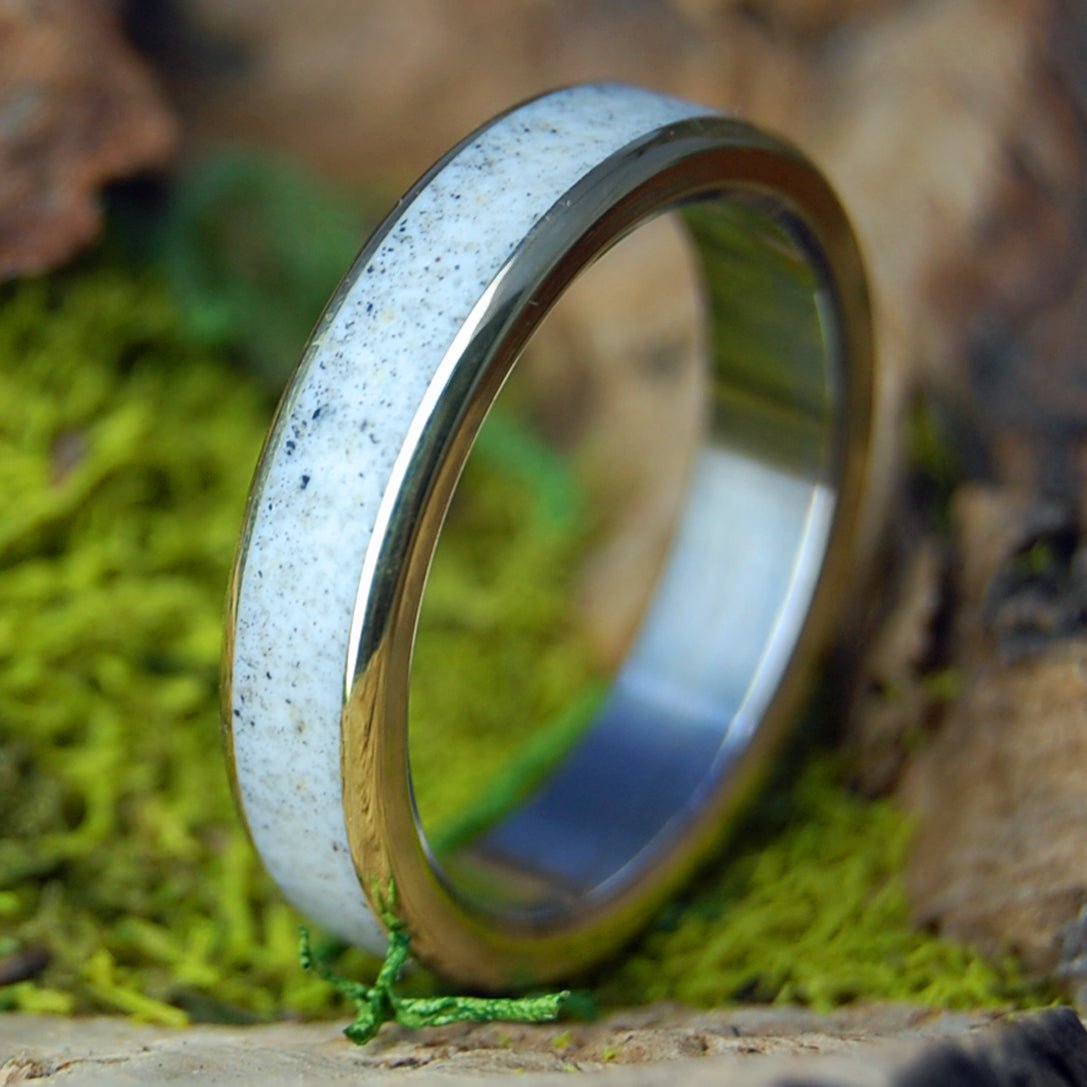 NOBSKA BRASS | Nobska Beach MA, Brass & Titanium Wedding Ring - Minter and Richter Designs