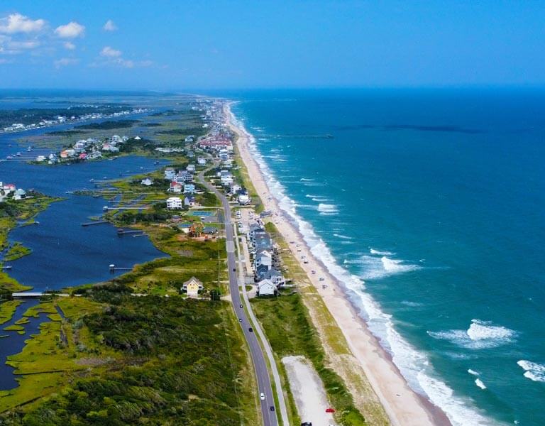 NORTH CAROLINA SHORE | Men's Beach Sand, Turquoise & Titanium Wedding Ring - Minter and Richter Designs