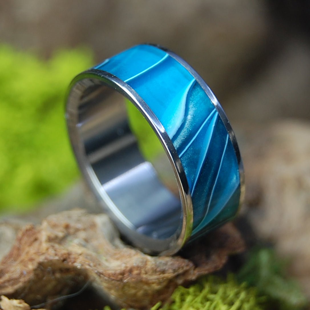 Ocean's Moon | Men's Titanium Wedding Ring - Minter and Richter Designs