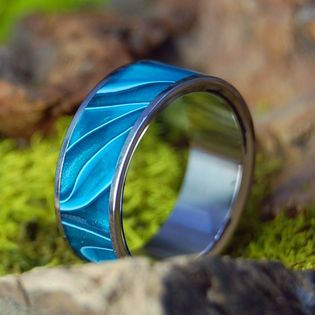 Ocean's Moon | Men's Titanium Wedding Ring - Minter and Richter Designs
