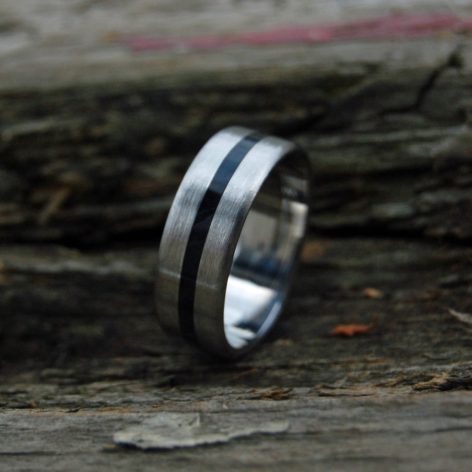O'connor | Men's Black Steel Wedding Ring - Minter and Richter Designs