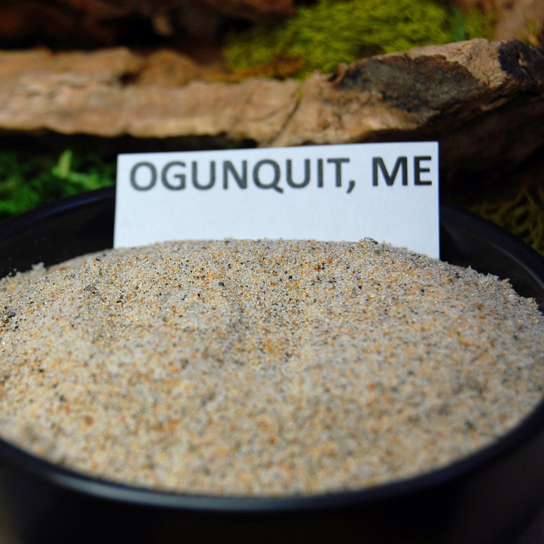 Ogunquit Acadia Gold Triple | Beach Sand & Gold & Spalted Maple Wood - Unique Wedding Ring - Minter and Richter Designs