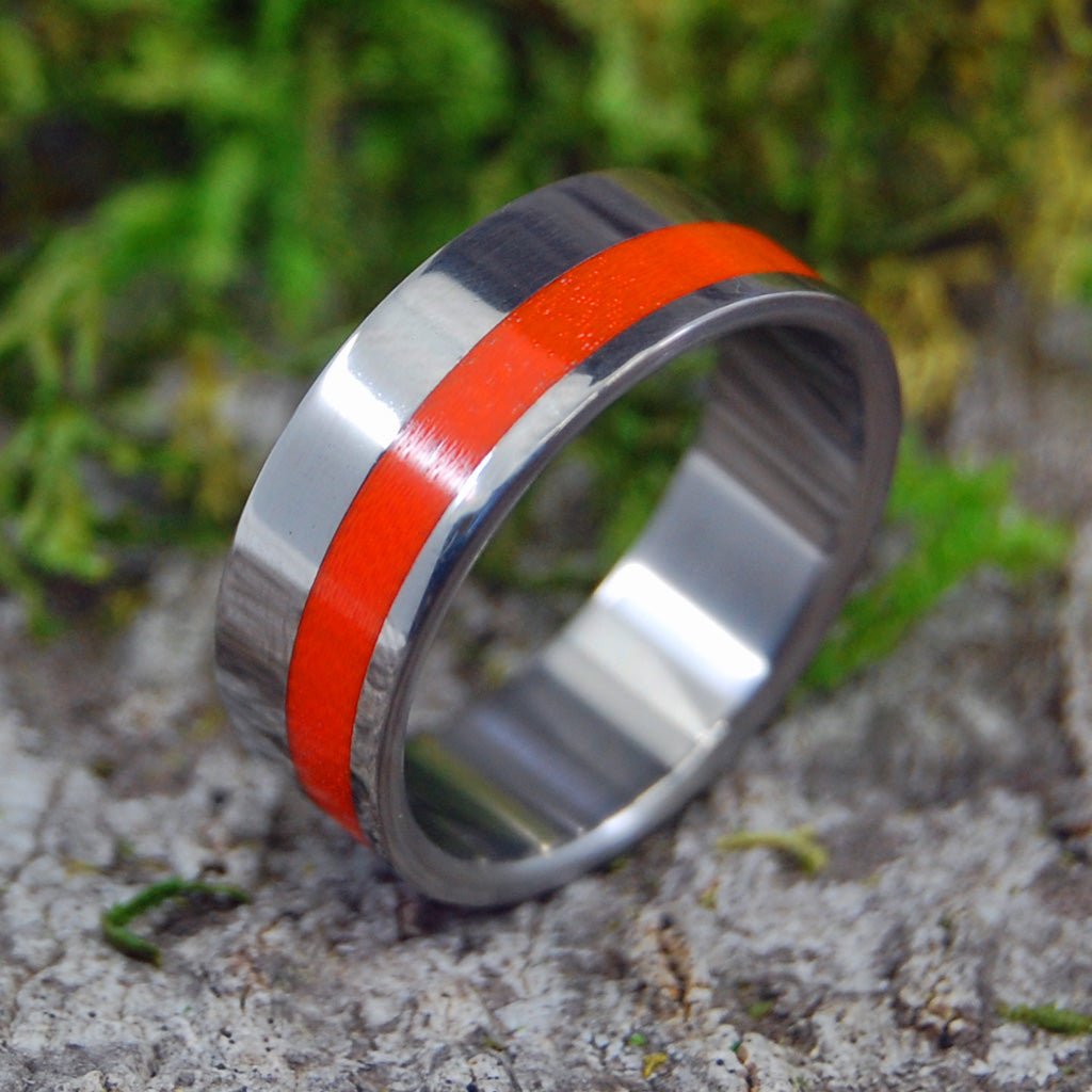 ORANGE | Size 11.25 At 7.9mm | Titanium Wedding Ring | On Sale - Minter and Richter Designs