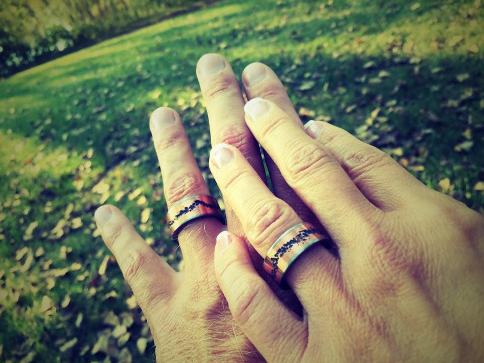 Our Path Together | Copper & Titanium Wedding Ring Set - Copper Ring - Minter and Richter Designs